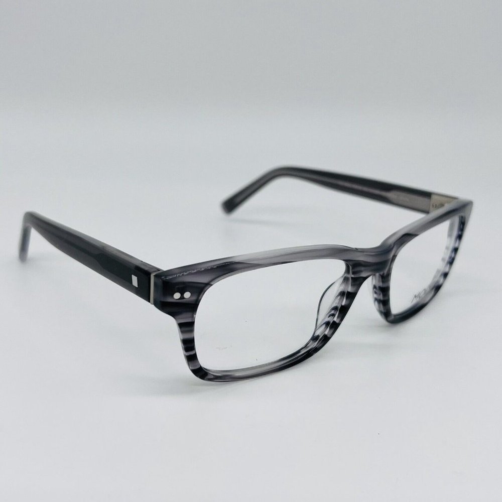 Modo 6034 GYGST Eyeglass Frames Wayfarer Gray Clear Handmade Japan 54-18-140 New